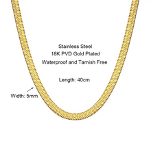 Load image into Gallery viewer, Herringbone Necklace (waterproof tarnish-free)